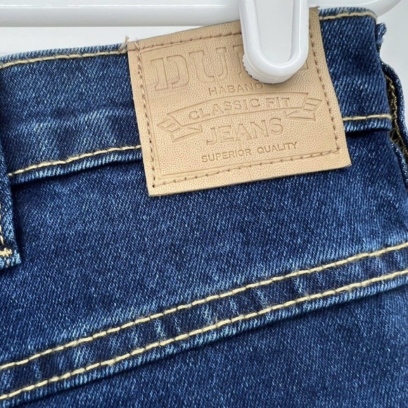 Duke Haband Classic Fit Jeans Men's Size 36 Straight Fit Dark Wash Stretch Denim - Picture 8 of 10